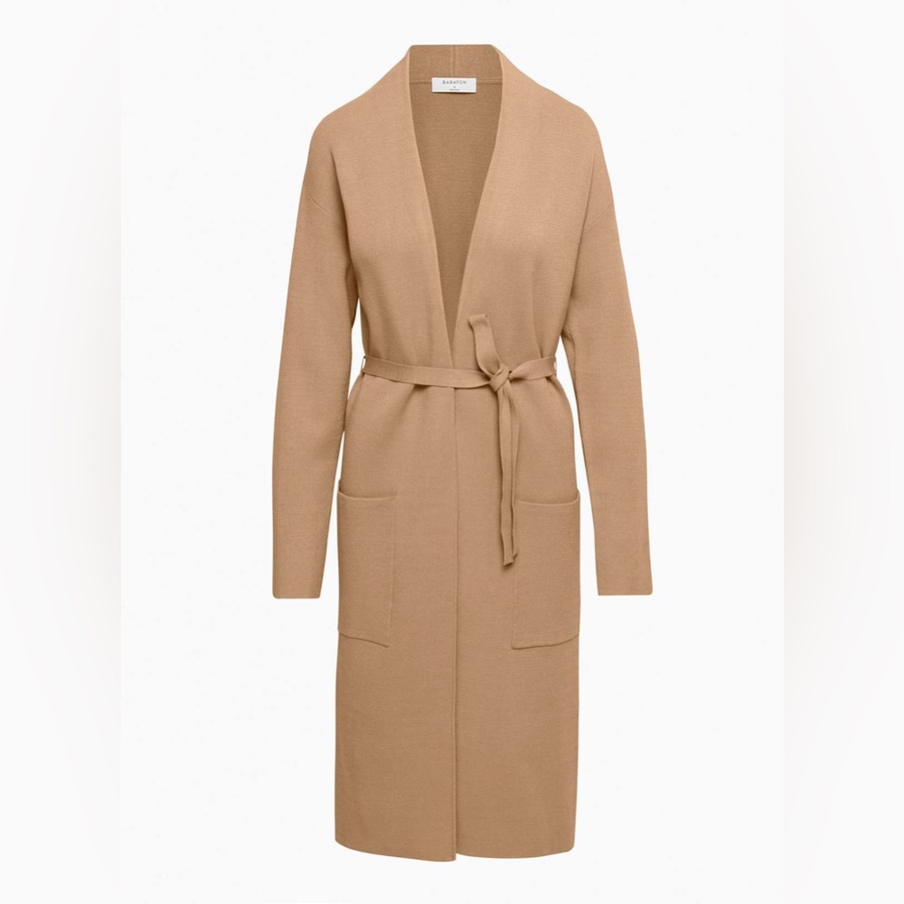 Babaton Aritzia Tan Ty Cardigan